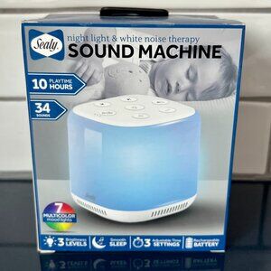 NEW Sealy Night Light & White Noice Therapy Sound Machine